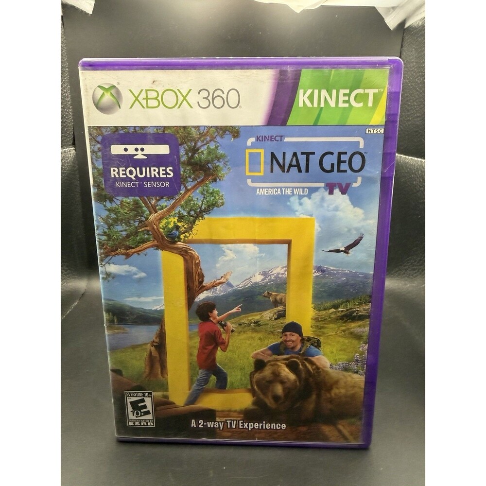 Kinect Nat Geo TV America The Wild Xbox 360 Complete 2 Disc Tested